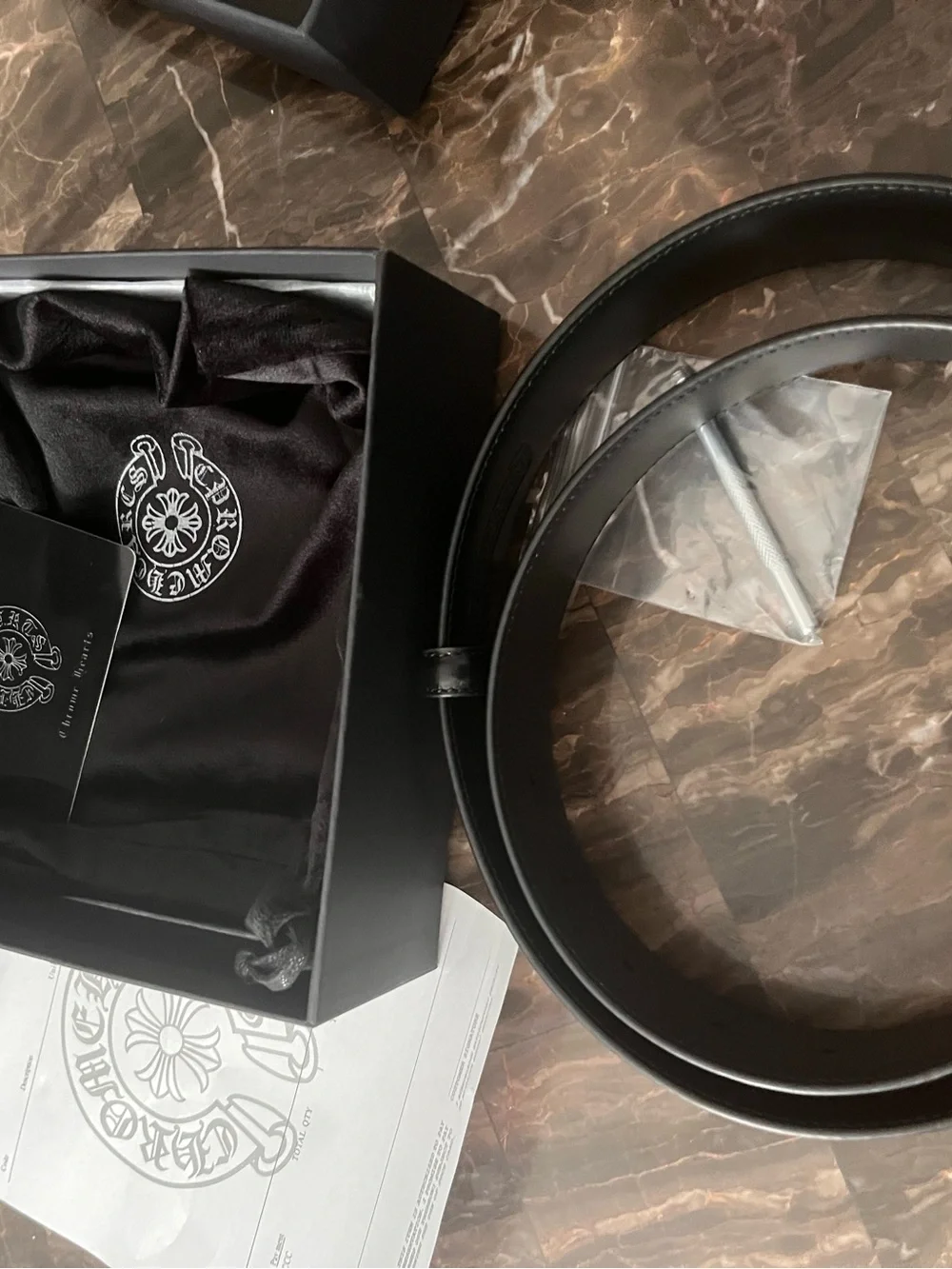 Chrome hearts silver rolling stones Tounge vintage belt